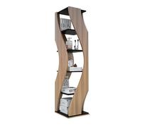 QINGGANG-0224 Rangement de Livres Bibliothèque rotative à 360 degrés, sur Pied, créative, Moderne, Simple, légère, Bureau de Luxe, Salon, Meuble d'angle de Rangement Nordique