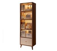 QINGGANG-0224 Rangement de Livres Étagère de Rangement du Sol au Plafond, étagère de Rangement à côté du Meuble TV, Armoire de Rangement du Salon, Organisateur, présentoir