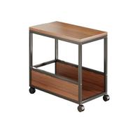 QINGGANG-0224 support de tour d'ordinateur Support de tour CPU à 2 niveaux avec roues support roulant étagère rangement multicouche domestique bureau domicile stockage(Grand)