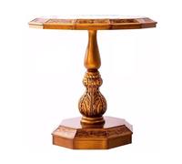 QINGGANG-0224 Table d'appoint de canapé Table d'appoint Vintage de Style campagnard, Sculptures de colonnes Romaines peintes à la Main, Style dodécagonal, for canapé d'appoint