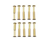 qinggw 10 pièces H62 Laiton Cuisine Hachoir Couteau poignée vis raccordement Tuyau Rivet (Couleur : Jaune)