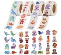 QINGHEC 2000 Pcs Autocollant Animaux Enfant, Autocollant Récompense, Gommettes Autocollantes Enfant, Gommettes Animaux pour Récompenser Scrapbooking