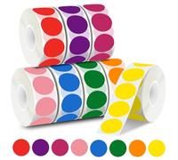 QINGHEC 4000 Gommettes Rondes Multicolore, 25mm Gommettes Autocollantes Ronde Couleur Codage Étiquettes Pastille Couleur Autocollante pour Calendriers Bureau Art