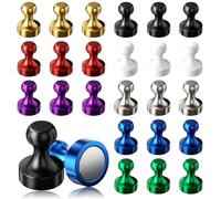 QINGHEC Lot de 24 Aimant Puissant, Aimants Frigo, Aimant Neodyme Super Puissant pour Tableau Magnétique, Tableau Blanc, D'affichage-12 x 16 mm (Multicolore)