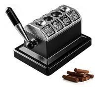 QINGHEDZSW Coupe-Cigare de Table Guillotine, Coupe-Cigare de Table Quadruple en Acier Inoxydable, 4 Options de Coupe Droite ou en V, pour Offrir à Votre père ou à Vos Amis