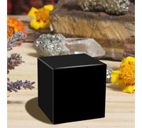 QINGLANG Cube d'obsidienne noire en cristal d'obsidienne naturelle - Cristaux de quartz faits à la main - Obsidienne noire élégante - Décoration pour la maison, la méditation, le yoga, l'équilibre des