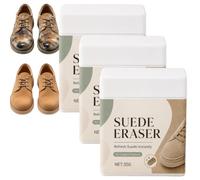 QINGLANJI Dry Suede Eraser Cleaner Block, Nubuck Eraser and Shoe Cleaner, Rubber Scuff and Surface Stain Cleaning, Water Stain and Dirt Polishing Block, Sneaker Boot and Purse Care for Suede Shoes
