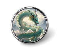 Qinglong Badge rond pour homme et femme, durable et élégant, badges en métal léger pour chemises, vestes, chapeaux