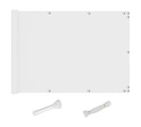 QINGLV Brise Vue 60x1000cm Paravent Bâche Jardin Balcon Opaque RéSistant Aux IntempéRies Pare Vue Balcon avec Corde en Nylon Et Serre-CâBle -Blanc
