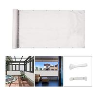 QINGLV Brise Vue 60x500cm Couverture De Confidentialité Protection UV RéSistant Aux IntempéRies Brise Vent Terrasse pour Balcon/Patio/Jardin/Terrasse/Grillage -Blanc