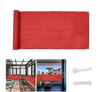 QINGLV Brise Vue 80x200cm Écran De Balcon Opaque Imperméable Toile Brise Vue pour Jardin Terrasse ExtéRieur -Rouge
