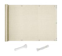 QINGLV Brise Vue Balcon 100x100cm Écran De Balcon Opaque Imperméable Brise-Vue Et Pare-Soleil pour Balcon pour Patio/Jardin/Terrasse/Grillage -Beige
