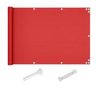 QINGLV Brise Vue Balcon 60x300cm Brise-Vue pour Balcon Couverture Opaque RéSistant à l'eau Balcon Cache Vue pour Patio/Jardin/Terrasse/Grillage -Rouge