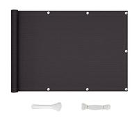 QINGLV Brise Vue Balcon 60x300cm Toile Brise Vue Balcon UV RéSistant Imperméable Écran De Balcon Ecran pour Balcon/Patio/Jardin/Terrasse/Grillage -Gris Foncé