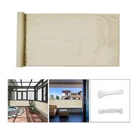 QINGLV Brise Vue Balcon 90x800cm Brise Vue Jardin UV RéSistant RéSistant Aux IntempéRies Brise Vue Terrasse Exterieur pour Patio/Jardin/Terrasse/Grillage -Beige