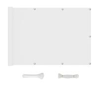 QINGLV Brise Vue pour Balcon 110x1000cm Balcon Cache Vue Protection UV RéSistant Aux IntempéRies Paravent De Balcon Couverture avec Corde en Nylon Et Serre-CâBle -Blanc