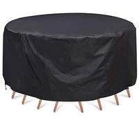 QINGMUSENLIN Housse de Protection Housse de Meuble Housse Salon de Jardin Housse de Table Toutes Les Tailles Rondes Meubles de Jardin Housse Anti-UV Dîner Chaise Table Housse Anti-poussière