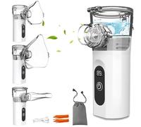 Qingning Nébuliseur Portable Rechargeable pour Enfants et Adultes, Inhalateur Silencieux avec 2 Masques et 1 Embout, Aérosoll avec Auto-nettoyage, Inhalateur Électrique pour Usage Domestique et Voyage