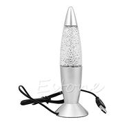 qingqingR USB Multi-Color Changing Lava Lamp LED Glitter Party Mood Night Light Nouveau