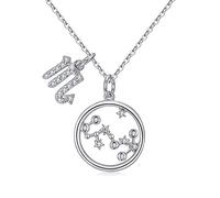 Qings Chaîne Collier Femme Argent - BFF Colliers Pendentif Scorpion du Zodiaque Signe Astrologique, Cadeau de nouvel an pour Femmes Filles