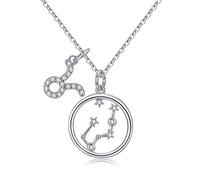 Qings Chaîne Collier Femme Argent - BFF Colliers Pendentif Taureau Taurus du Zodiaque Signe Astrologique, Cadeaux Fête des Mères pour Femmes