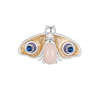 Qings Charmes de Animal Papillon de nuit pour Bracelets et Colliers en Argent 925 Lumineux Charms Butterfly Moth pour Femmes Filles