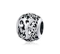 Qings Charms Alphabet Y Argent Sterling 925 pour Bracelets Charms et Perles Lettre Initiale A à Z Motif Unique Bricolage DIY Charms pour Colliers Cadeau Anniversaire pour Filles Femmes