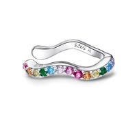 Qings Clip Boucles d'Oreille pour Femmes: Argent Sterling 925 Zircone Coloré Ear Cuff Étoile Non Percées Ear Cuffs, Quatre Griffes Ear Clips Percées Ear Cuffs Cartilage Fausse Ear Clips, Bijoux Filles