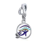 Qings Eye of Horus Collier Pendentif Croix Égyptienne/Oeil de Ra/Pendentif Ankh, Avec Chance Protectrice