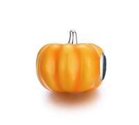 Qings Halloween Charms Citrouille Bracelet pour Femme Argent Sterling 925 Charm Breloques Collier Bijoux Jack O Lantern Émail Exquis Perl Pumpkin Européen Bead
