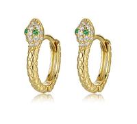 Qings Mini Créole Serpent Or Boucle d'oreille Serpent Créoles Or Boucles d'oreilles Animaux