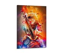 QINGSDEC Affiches Applicable à Anime Black Clover Asta Toile Peinture à l'huile Peinture décorative Art Poster Suspendu Peinture Maison Salon Chambre à coucher Salle à Manger Mur 30 x 45 cm Cadre