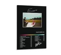 QINGSDEC Affiches Applicable à Elisabeth Zach Bryan Toile Peinture à l'huile Peinture Décorative Art Poster Suspendu Peinture Maison Salon Chambre Salle à Manger Mur 20 x 30 cm Cadre Style