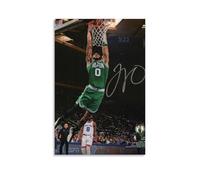 QINGSDEC Affiches Applicable à Jason Tatum Toile Peinture à l'huile Peinture Décorative Art Poster Suspendu Peinture Maison Salon Chambre Salle à Manger Mur 30 x 45 cm Sans Cadre