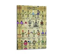 QINGSDEC Affiches Applicable à l'aventure dans une ville mystérieuse peinture à l'huile sur toile peinture décorative art poster suspendu peinture maison salon chambre à coucher salle à manger mur 16