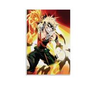 QINGSDEC Affiches Applicable à My Hero Academy Toile Peinture à l'huile Peinture décorative Art Poster Suspendu Peinture Maison Salon Chambre à Manger Mur 20 x 30 cm Sans Cadre