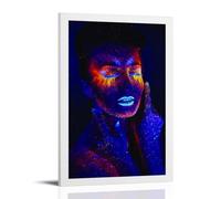 QINGSDEC Affiches Applicable à Reino De Dios Esta Dentro De Ti Toile Peinture À L'huile Peinture Décorative Art Poster Suspendu Peinture Maison Salon Chambre Salle à Manger Mur 30 x 45 cm Cadre Style