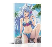 QINGSDEC Posters Applicable to Bless The Beautiful World! Toile Peinture à l'huile Peinture décorative Art Poster Suspendu Peinture Maison Salon Chambre à coucher Salle à manger Mur 30 x 45 cm Style