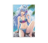 QINGSDEC Posters Applicable to Bless The Beautiful World! Toile Peinture à l'huile Peinture décorative Art Poster Suspendu Peinture Maison Salon Chambre à coucher Mur Salle à manger 30 x 45 cm Sans