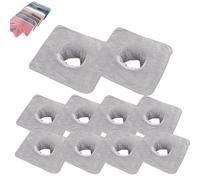 Qingsi Lot de 10 serviettes de table de massage avec trou pour le visage - Couvre-tête en velours corail - Doux et réutilisable