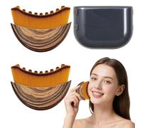 QingWing 2 Pièces Brosse Visage Lymphatique Portable, Brosse Lymphatique pour le Contour du Visage, Soulagement de la Fatigue, Parfait pour les Soins Quotidiens et Voyages