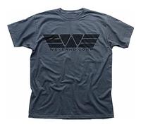QINGXIANG Weyland Corporation Corp Yutani Aliens Prometheus Grey Printed T-Shirt Black S