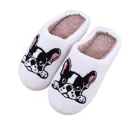 QingxingFa Chaussons Teckel Pour Femmes, Chaussons Confortables, Chaussons Maison En Peluche Douce, Antidérapants (D,36-37)