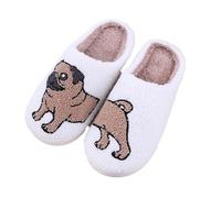 QingxingFa Chaussons Teckel Pour Femmes, Chaussons Confortables, Chaussons Maison En Peluche Douce, Antidérapants (G,42-43)