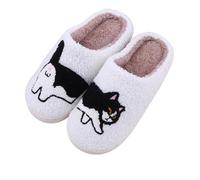 QingxingFa Chaussons Teckel Pour Femmes, Confortables, En Peluche Douce, Antidérapants, Maison (C,40-41)