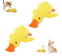 QingxingFa Durable The Mellow Dog Jouets Apaisants pour Chien en Forme De Canard, Jouet pour Chien en Forme De Canard Jaune pour Chien D'Intérieur De Grande Et Petite Taille (2pcs)