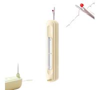 QingxingFa Enfile-Aiguille 2 en 1, découseur, Outil d'enfilage d'aiguille Extensible pour Couture à la Main, Tricot, Artisanat, matelassage, Outils d'enfilage et de Retrait de Fil 2 en 1 (Beige)