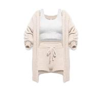 QingxingFa Ensemble De Pyjama, Ensembles De Shorts, Pyjamas Confortables, Ensembles pour Femmes (Abricot,Grand)