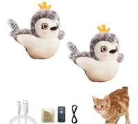 QingxingFa Jouet pour Oiseau pour Chats, Jouet pour Oiseau pour Chats, Jouet Interactif pour Chat, Jouet pour Chat en Forme D'Oiseau Gazouillant, Jouet pour Chaton Activé Au Toucher (2pcs)
