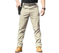 QingxingFa Pantalon Imperméable Tactique, Pantalon Cargo Camouflage pour Hommes, Pantalon De Randonnée Tactique pour Hommes (Kaki 2,TG)